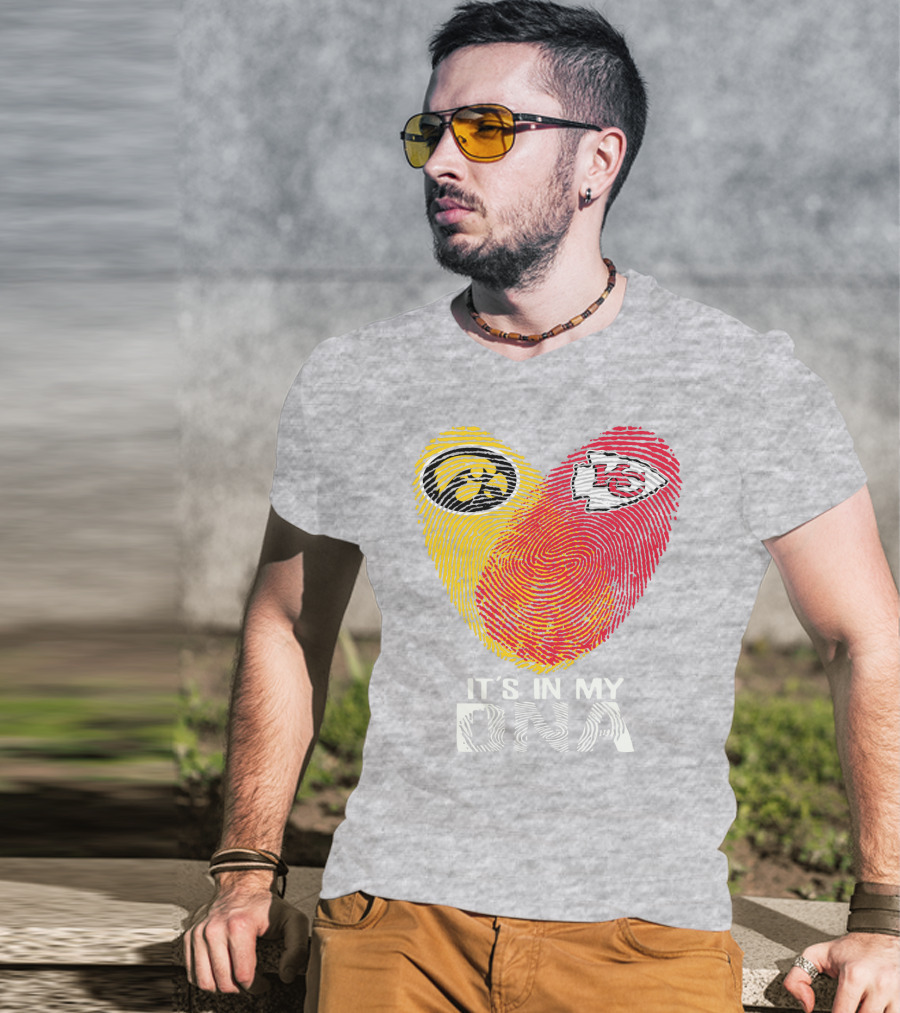 Kansas City Chiefs Iowa Hawkeyes It's In My Dna T-Shirt