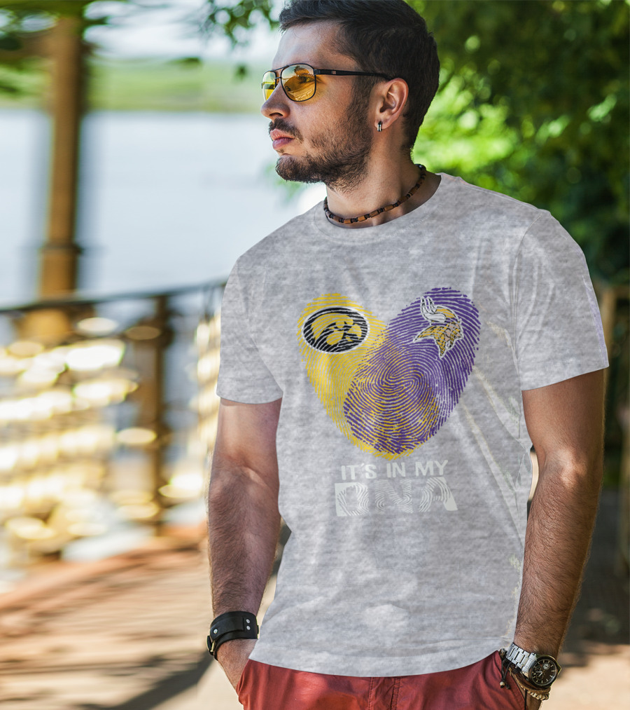 Iowa Hawkeyes Minnesota Vikings It's In My Dna T-Shirt