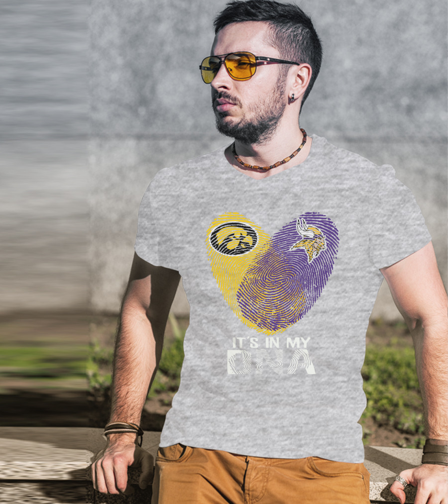 Iowa Hawkeyes Minnesota Vikings It's In My Dna T-Shirt