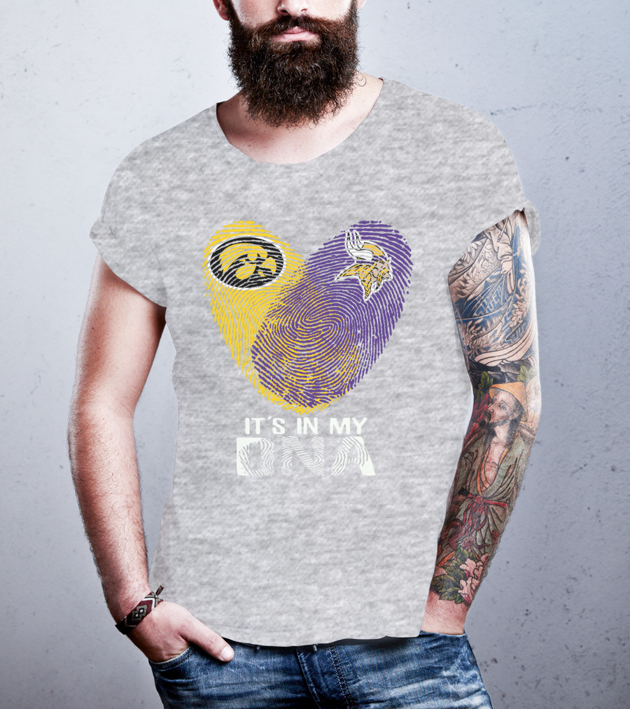 Iowa Hawkeyes Minnesota Vikings It's In My Dna T-Shirt