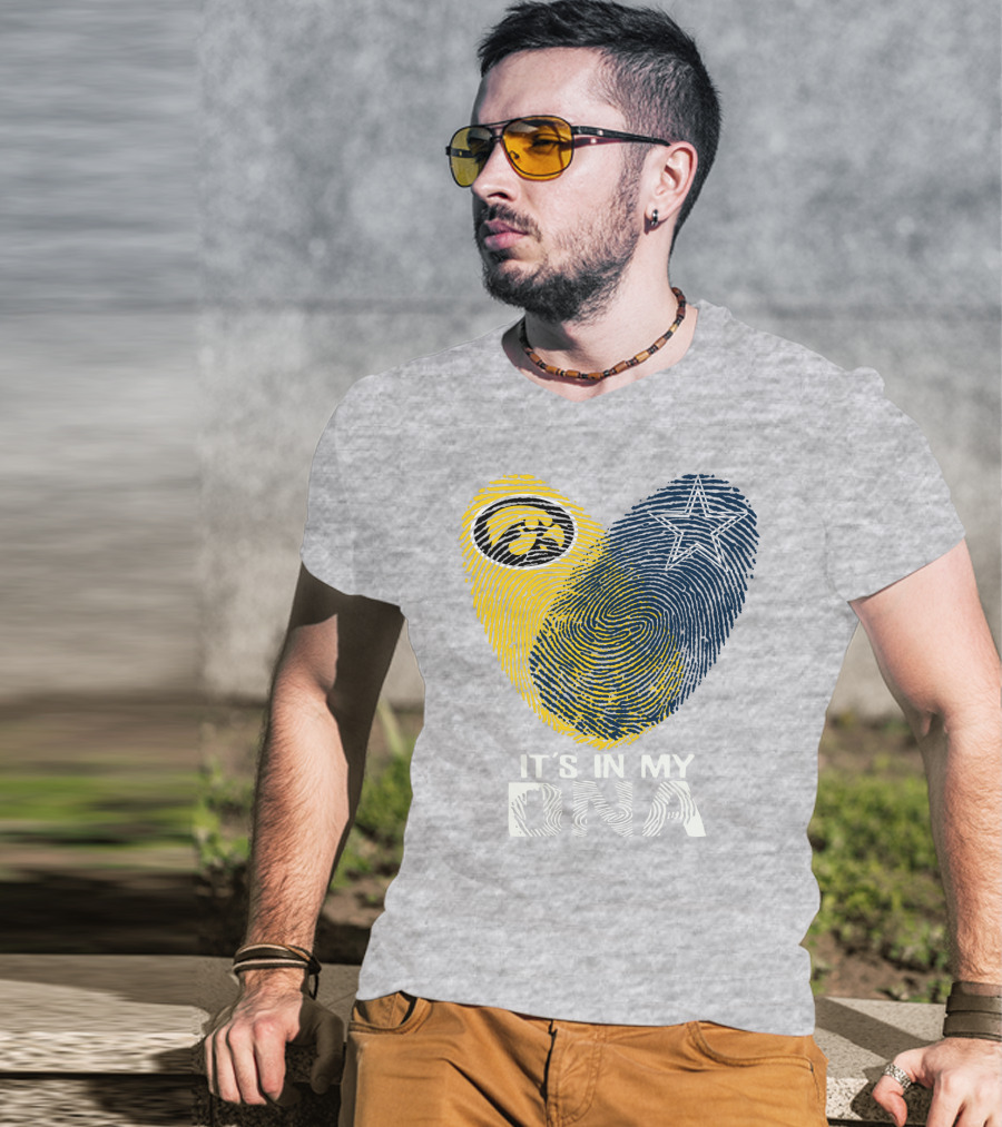 Dallas Cowboys Hawkeye It's In My Dna Fingerprint Star T-Shirt