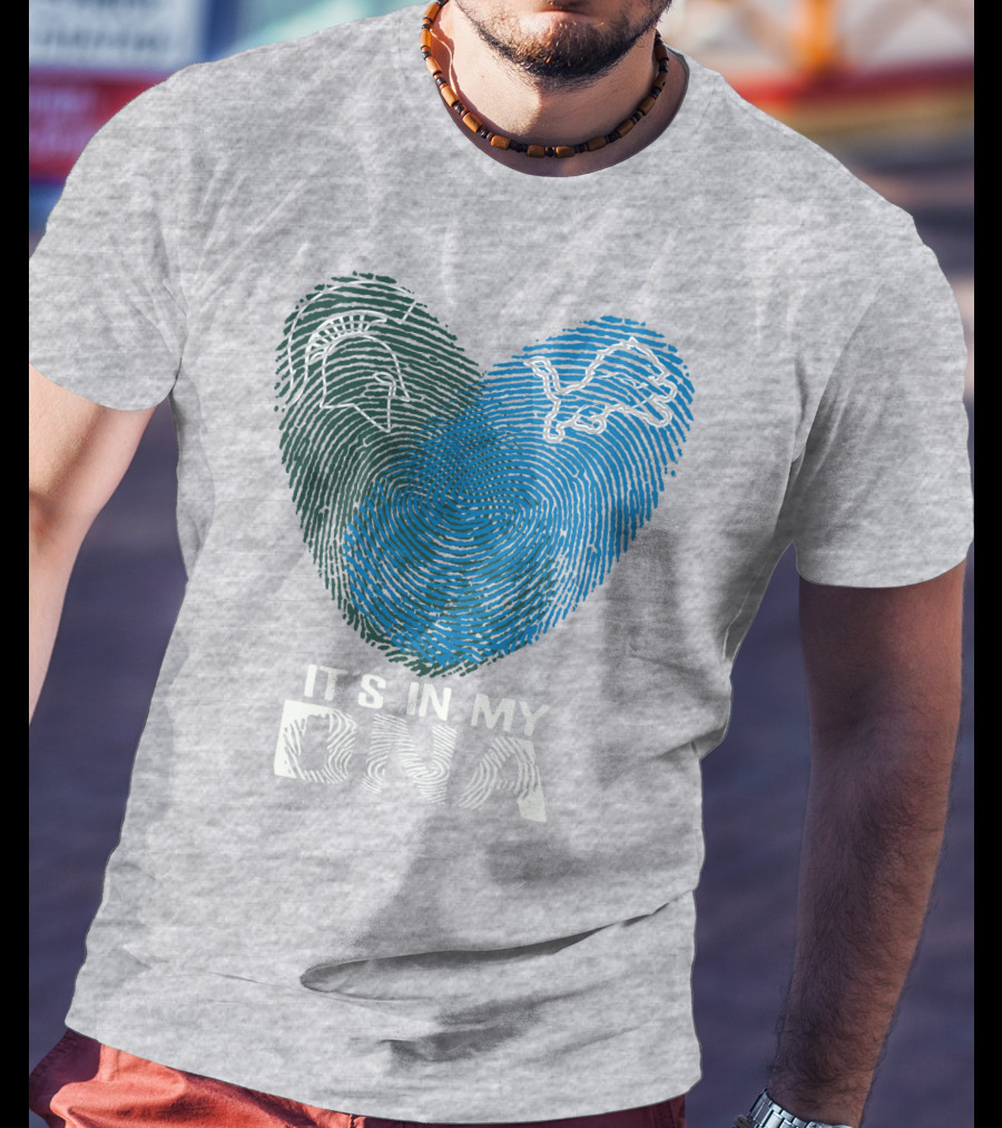 Detroit Lions Michigan State It's In My Dna T-Shirt