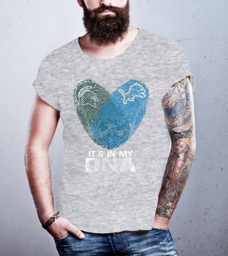 Detroit Lions Michigan State It's In My Dna T-Shirt