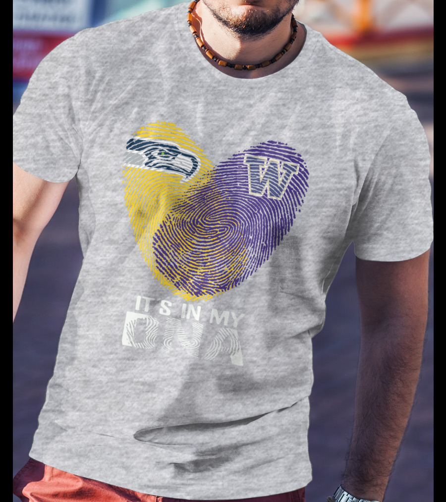 Seattle Seahawks Washington Huskies It's In My Dna T-Shirt