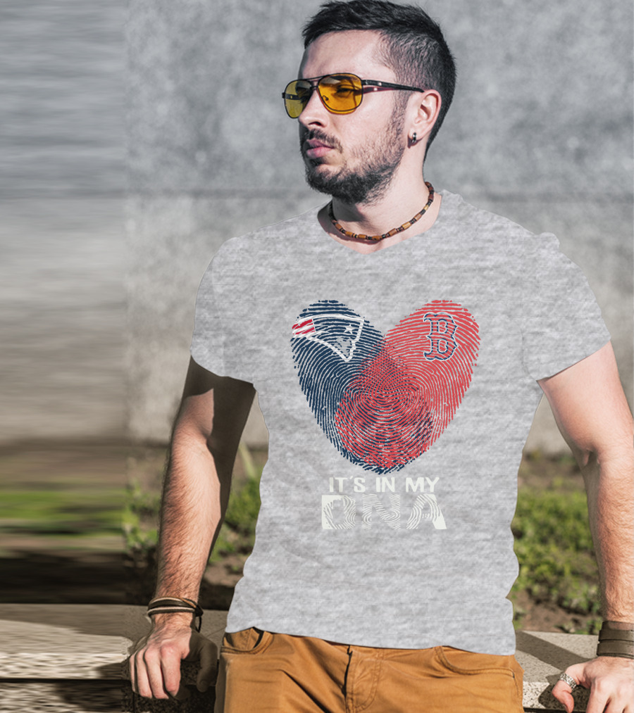New England Patriots Boston Red Sox It's In My Dna T-Shirt