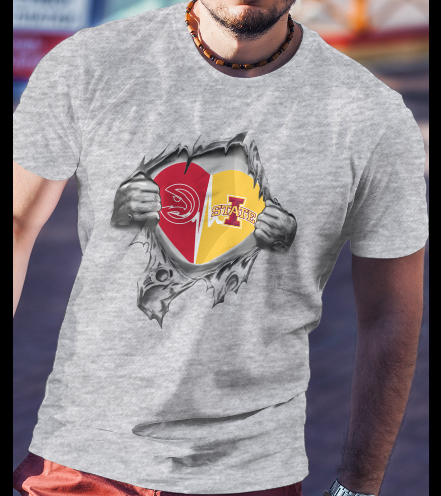 Atlanta Hawks Iowa State Heart T-Shirt