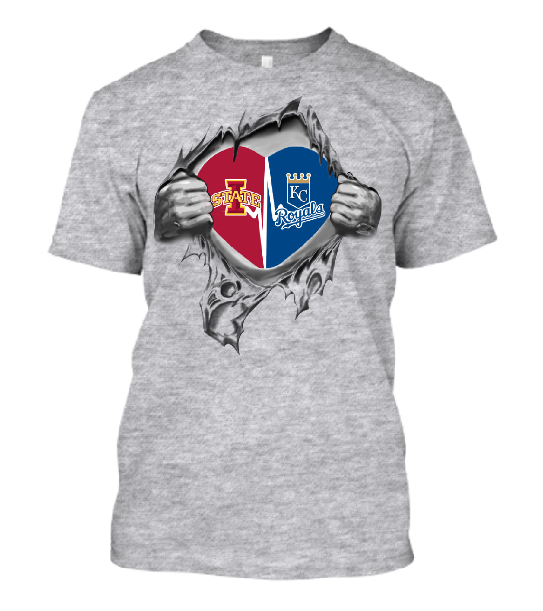 Iowa State KC Royals Heart Emblem T-Shirt