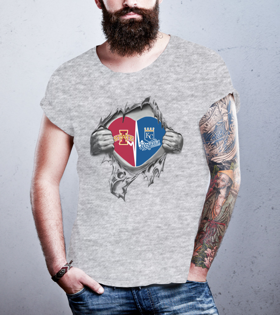 Iowa State KC Royals Heart Emblem T-Shirt