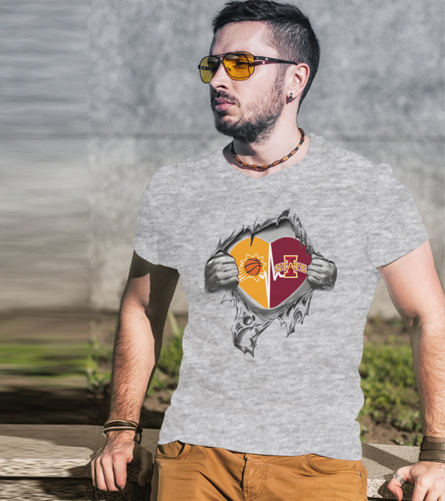 Phoenix Suns Iowa State Heart Tear T-Shirt