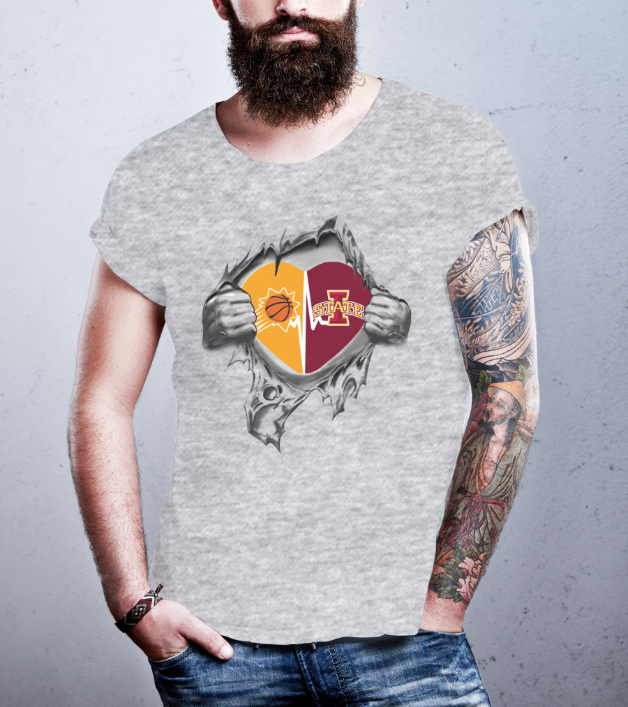 Phoenix Suns Iowa State Heart Tear T-Shirt