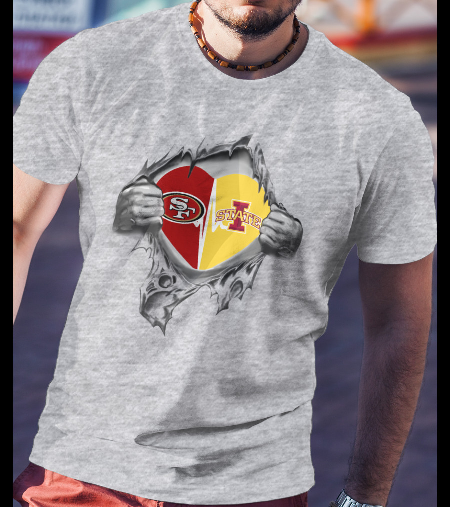 San Francisco Iowa State Heart Emblem T-Shirt