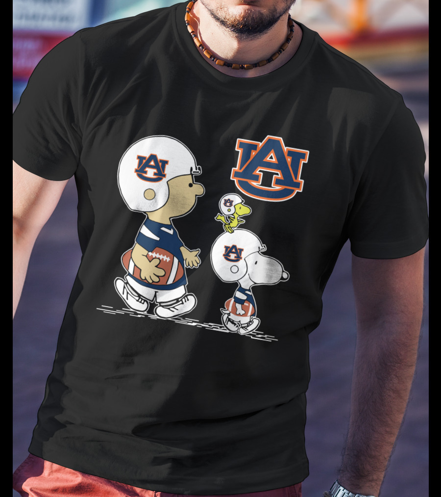 Auburn Tigers AU Cartoon Football Players T-Shirt