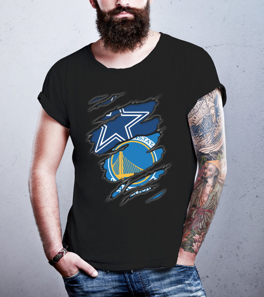 Dallas Cowboys Golden State Warriors Crossover Rip T-Shirt