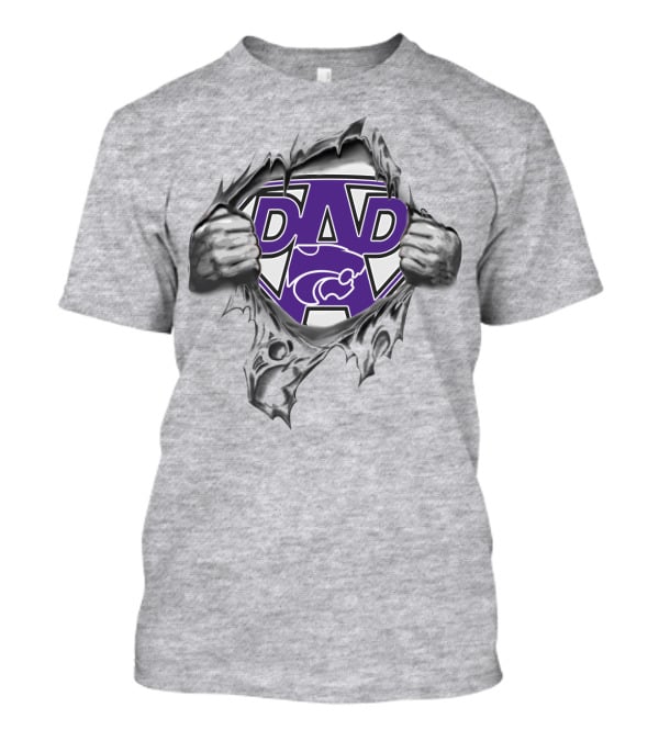 Kansas Wildcats Super Dad Hero T-Shirt