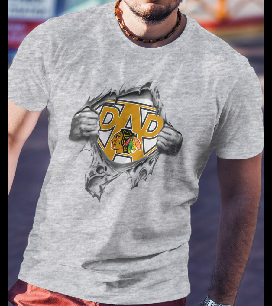 Chicago Blackhawks Super Dad T-Shirt