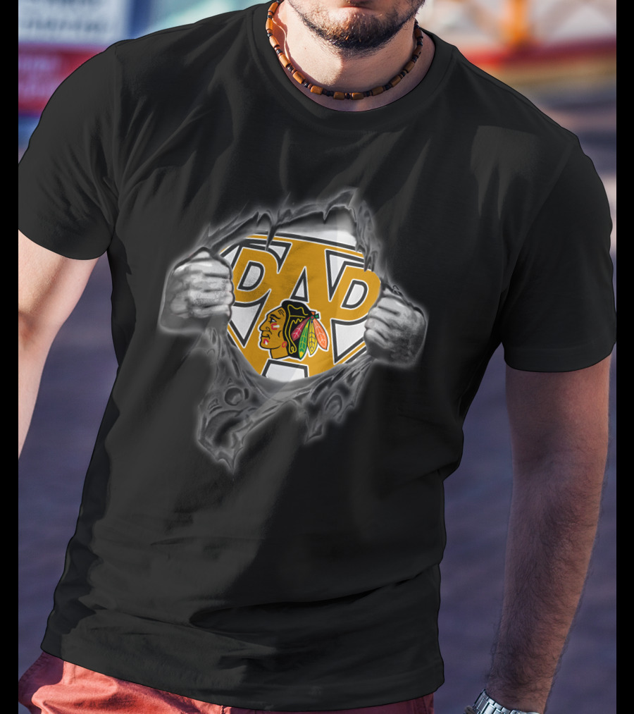 Blackhawks Super Dad T-Shirt