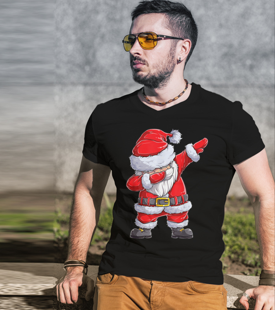 Dabbing Santa Claus Christmas Dance Pose T-Shirt