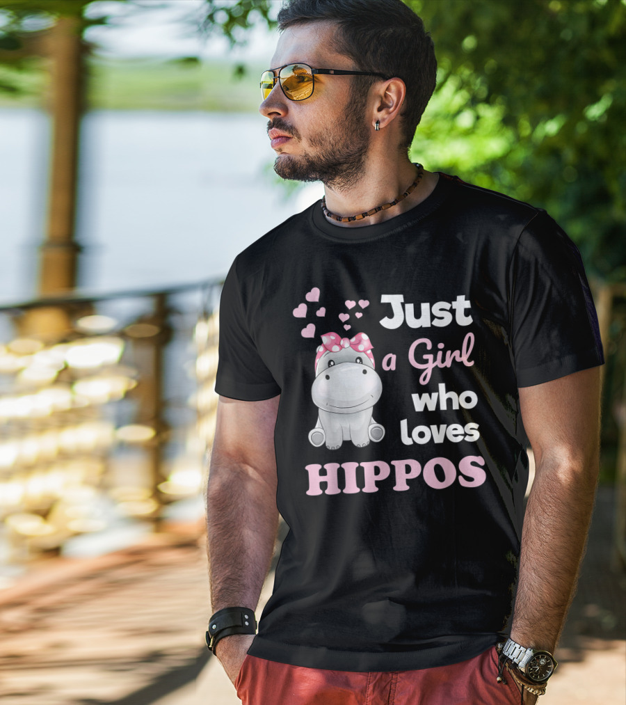 Just A Girl Who Loves Hippos T-Shirt