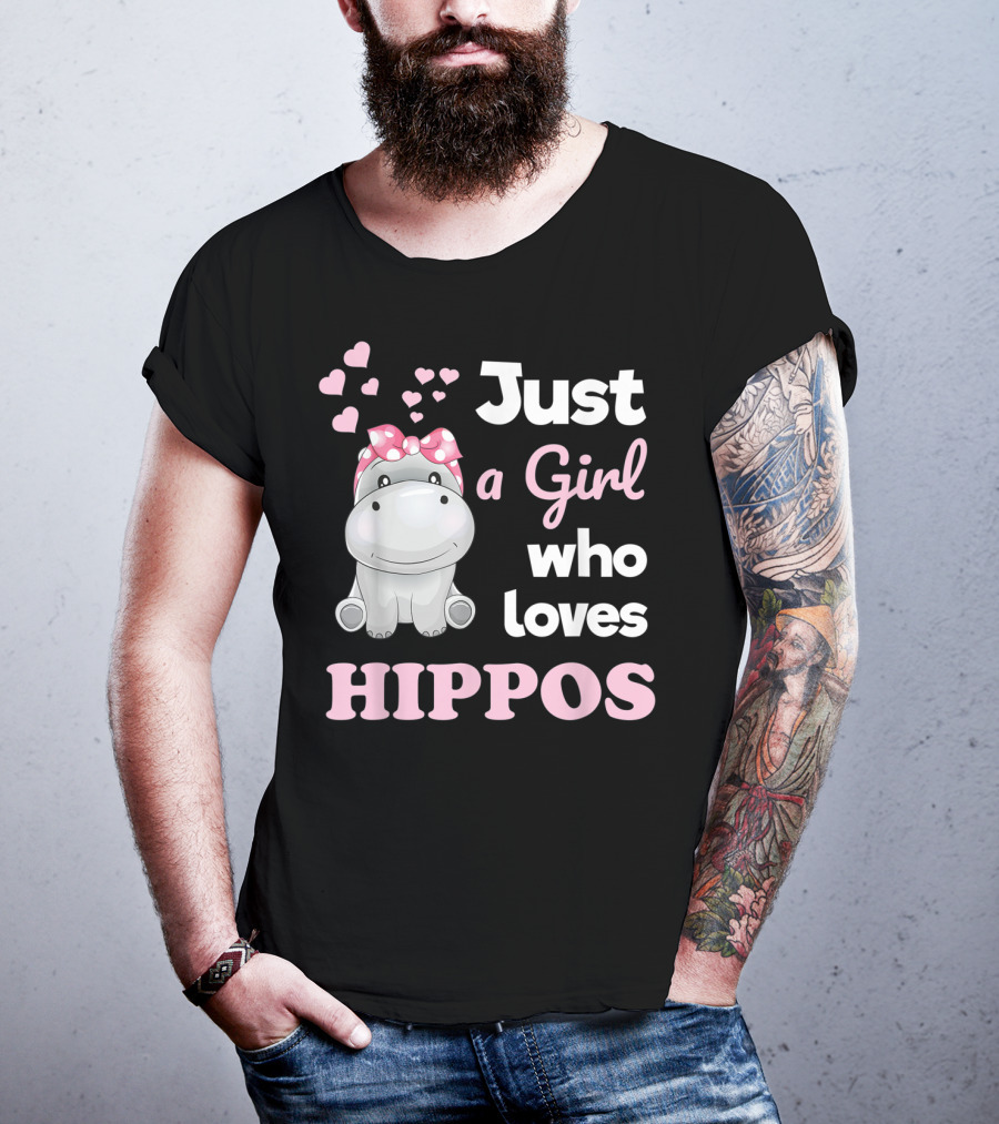 Just A Girl Who Loves Hippos T-Shirt