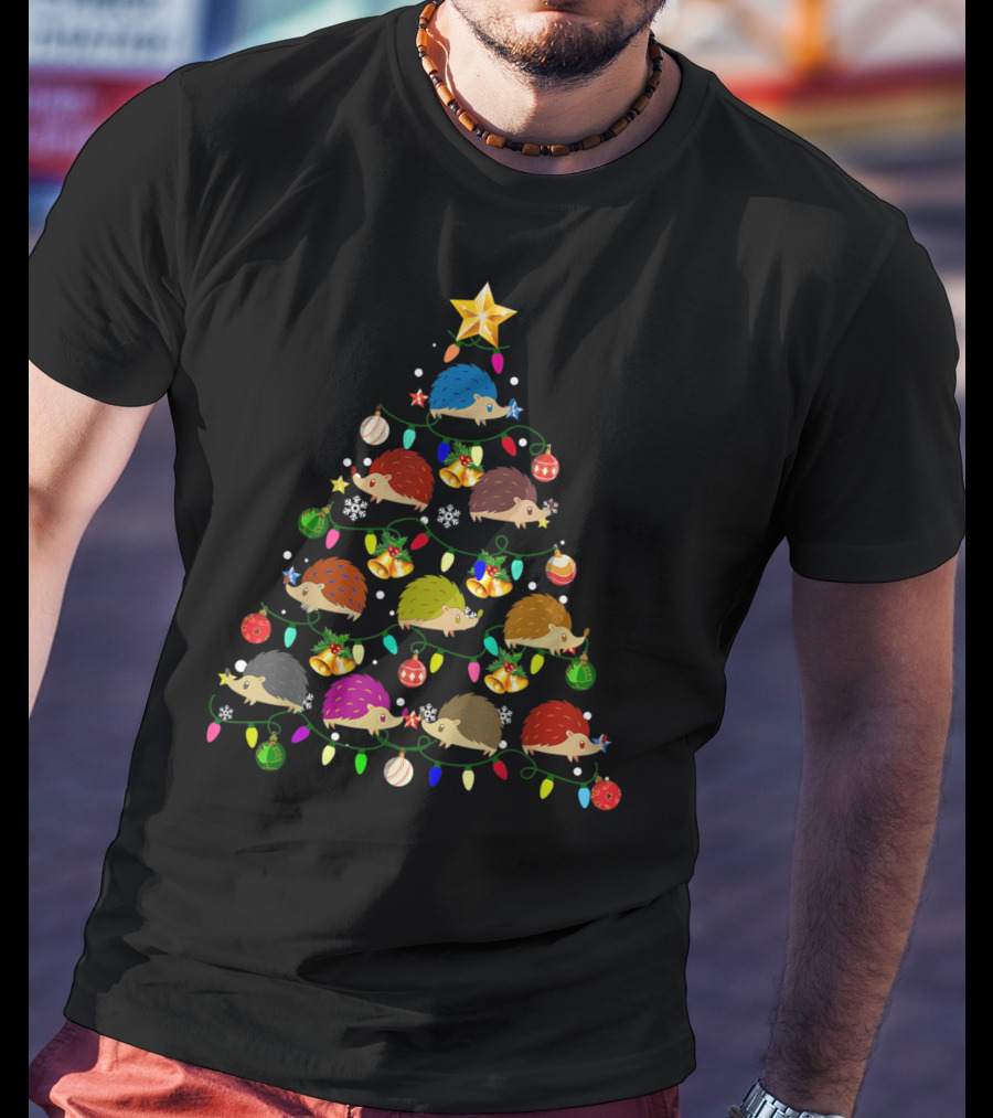 Just A Girl Who Loves Hedgehog Christmas Tree Holiday Ornaments T-Shirt