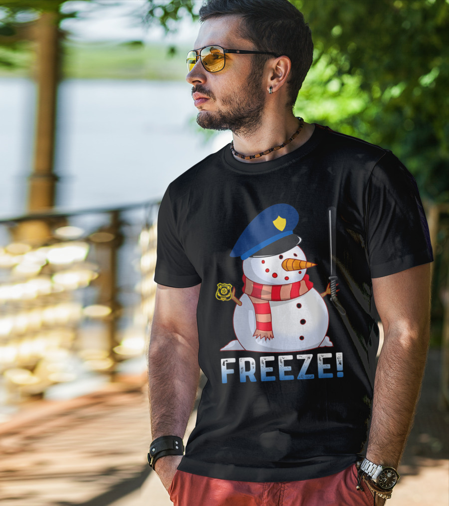 Police Snowman Freeze T-Shirt