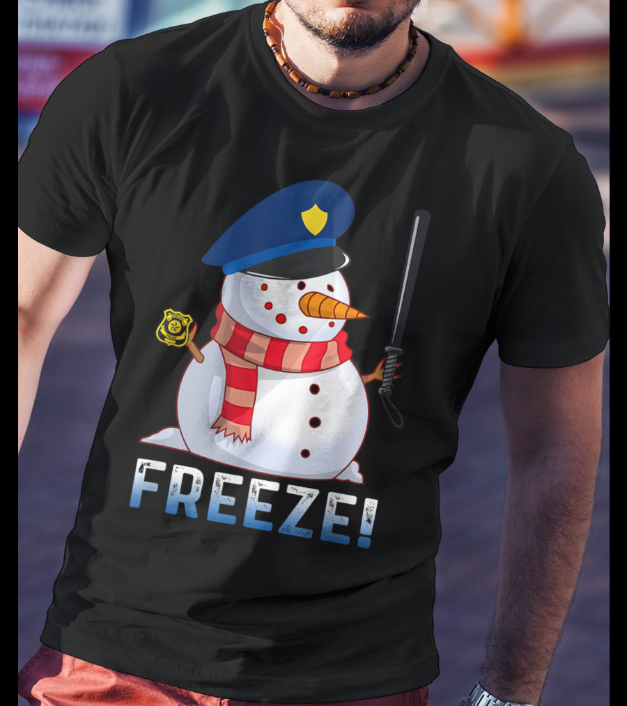 Police Snowman Freeze T-Shirt