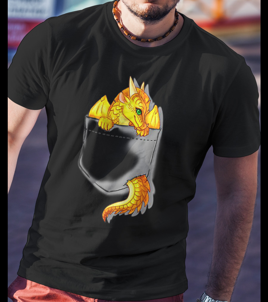 Wings Of Fire Pocket Sunny Dragon Bright Gold Character T-Shirt