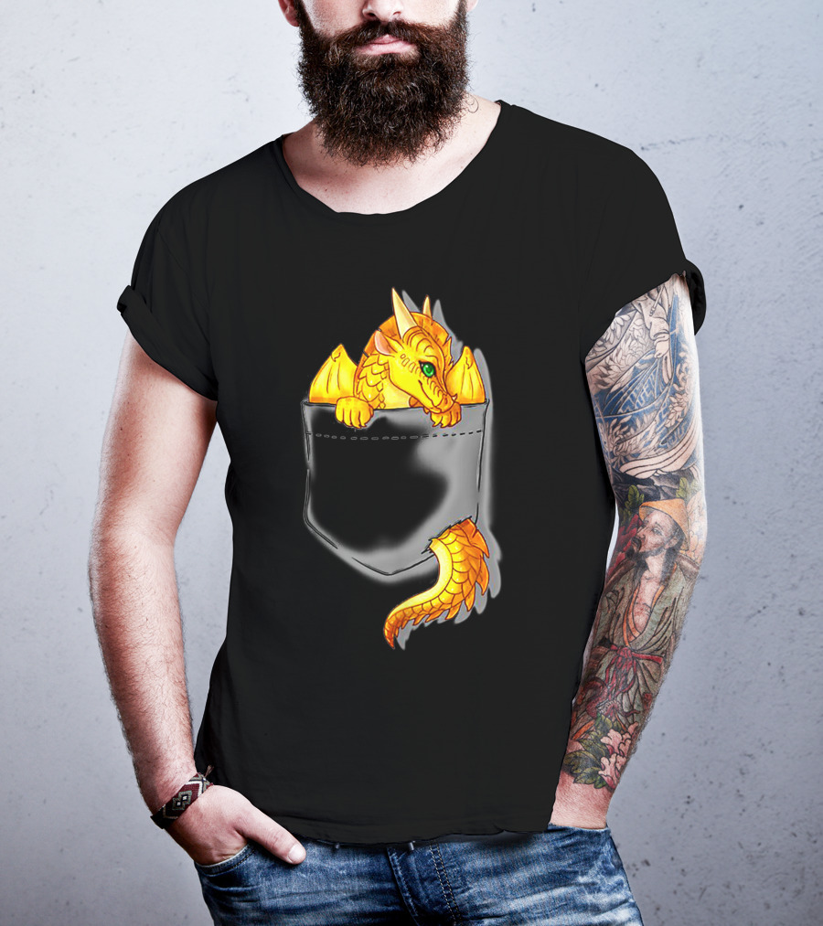 Wings Of Fire Pocket Sunny Dragon Bright Gold Character T-Shirt