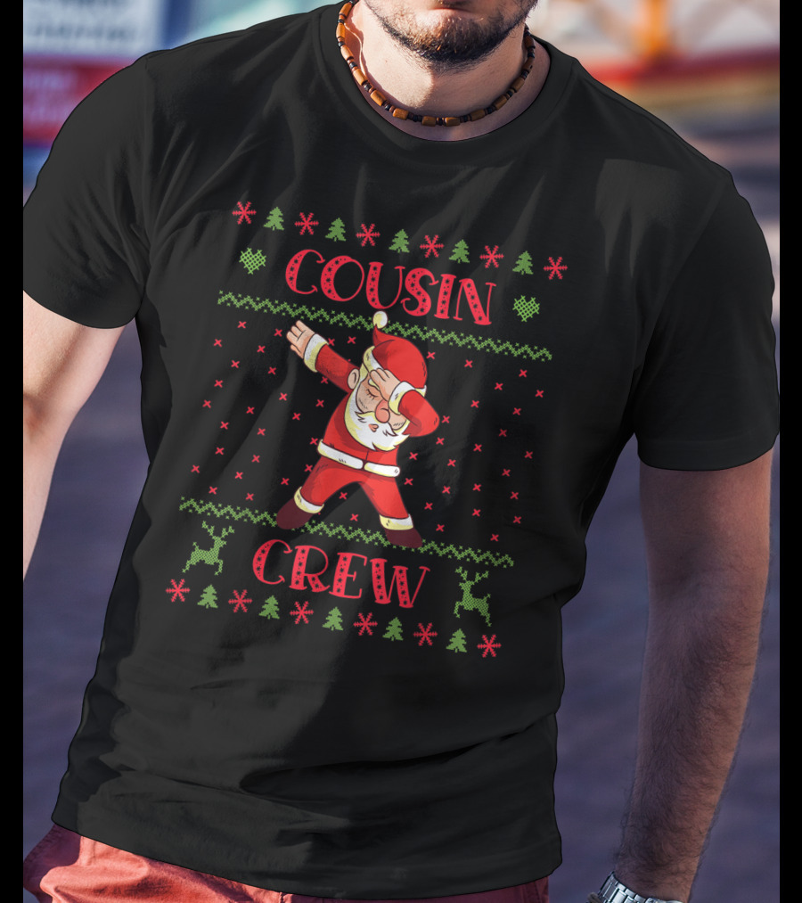 Cousin Crew Dabbing Santa Christmas T-Shirt