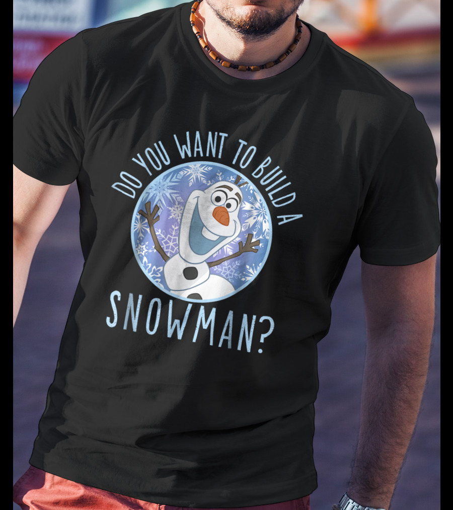 Disney Frozen Olaf Do You Want To Build A Snowman Snowflakes T-Shirt