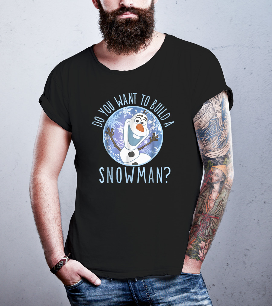 Disney Frozen Olaf Do You Want To Build A Snowman Snowflakes T-Shirt