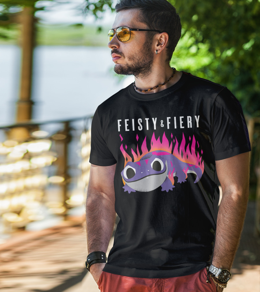 Disney Frozen 2 Bruni Salamander Feisty And Fiery With Flames T-Shirt