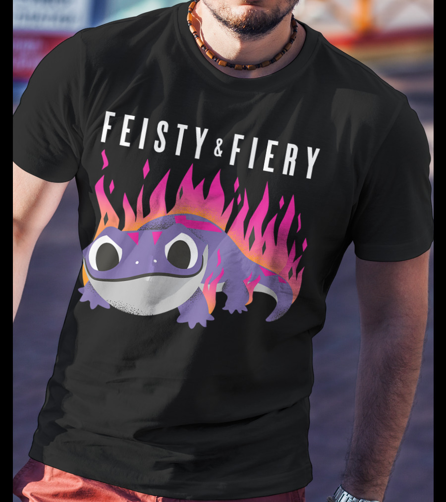 Disney Frozen 2 Bruni Salamander Feisty And Fiery With Flames T-Shirt