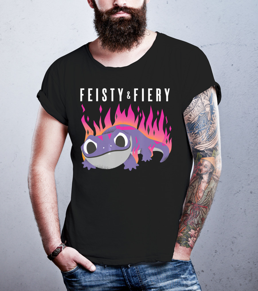 Disney Frozen 2 Bruni Salamander Feisty And Fiery With Flames T-Shirt