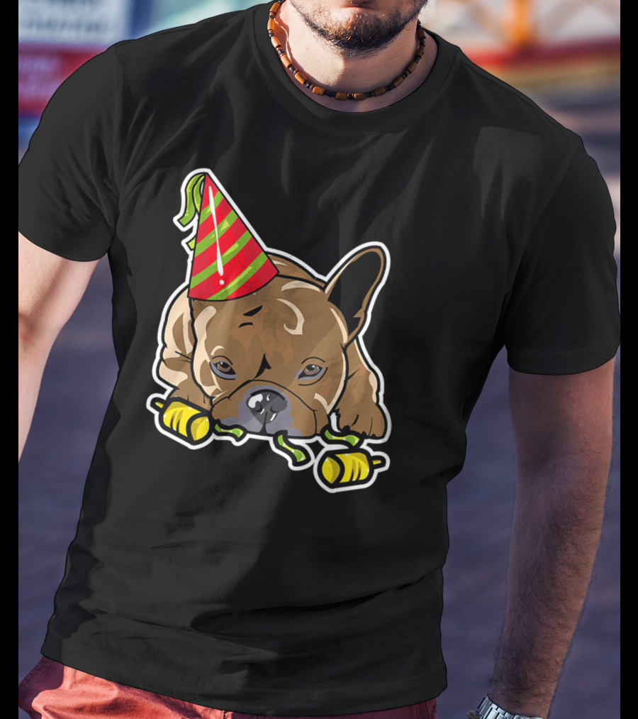 Eve French Bulldog Frenchie Happy New Year Party Hat T-Shirt