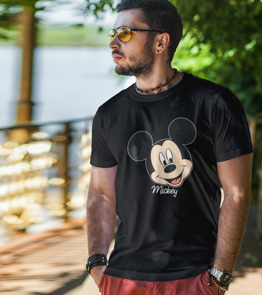 Disney Mickey And Friends Mickey Mouse Big Face Mickey T-Shirt