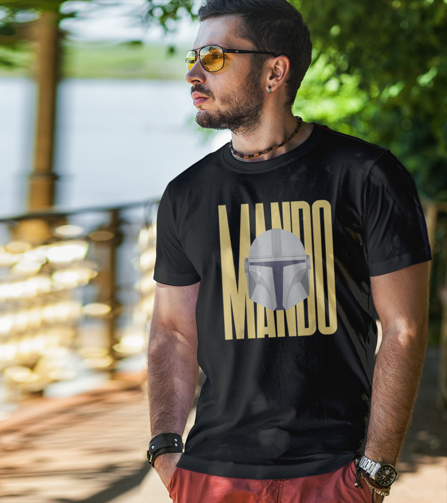 Mando Helmet Star Wars The Mandalorian Merch T-Shirt