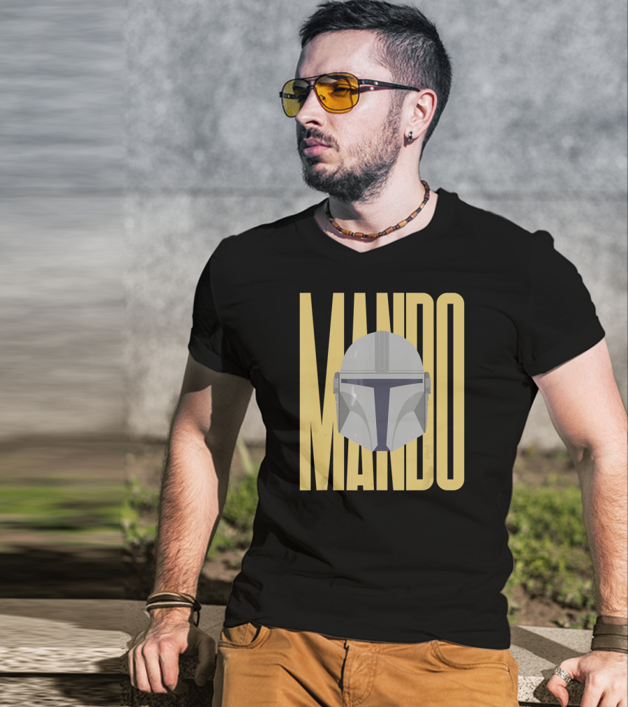 Mando Helmet Star Wars The Mandalorian Merch T-Shirt