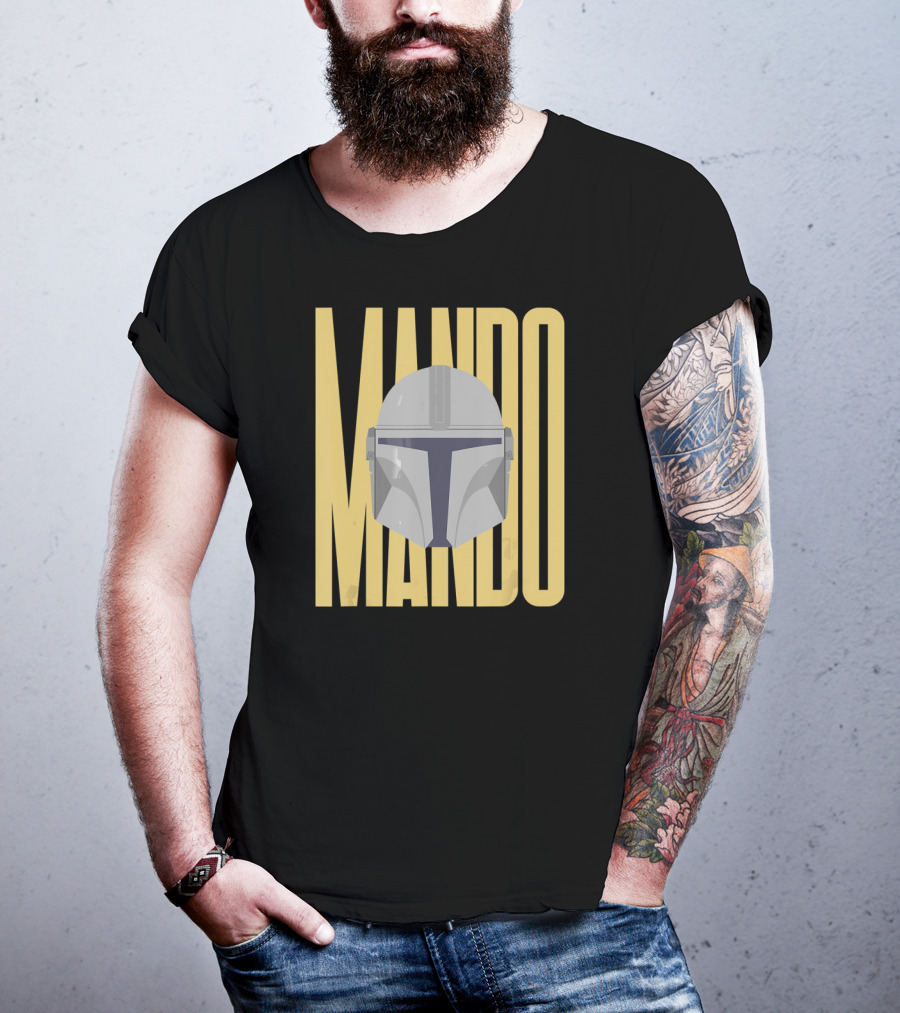 Mando Helmet Star Wars The Mandalorian Merch T-Shirt