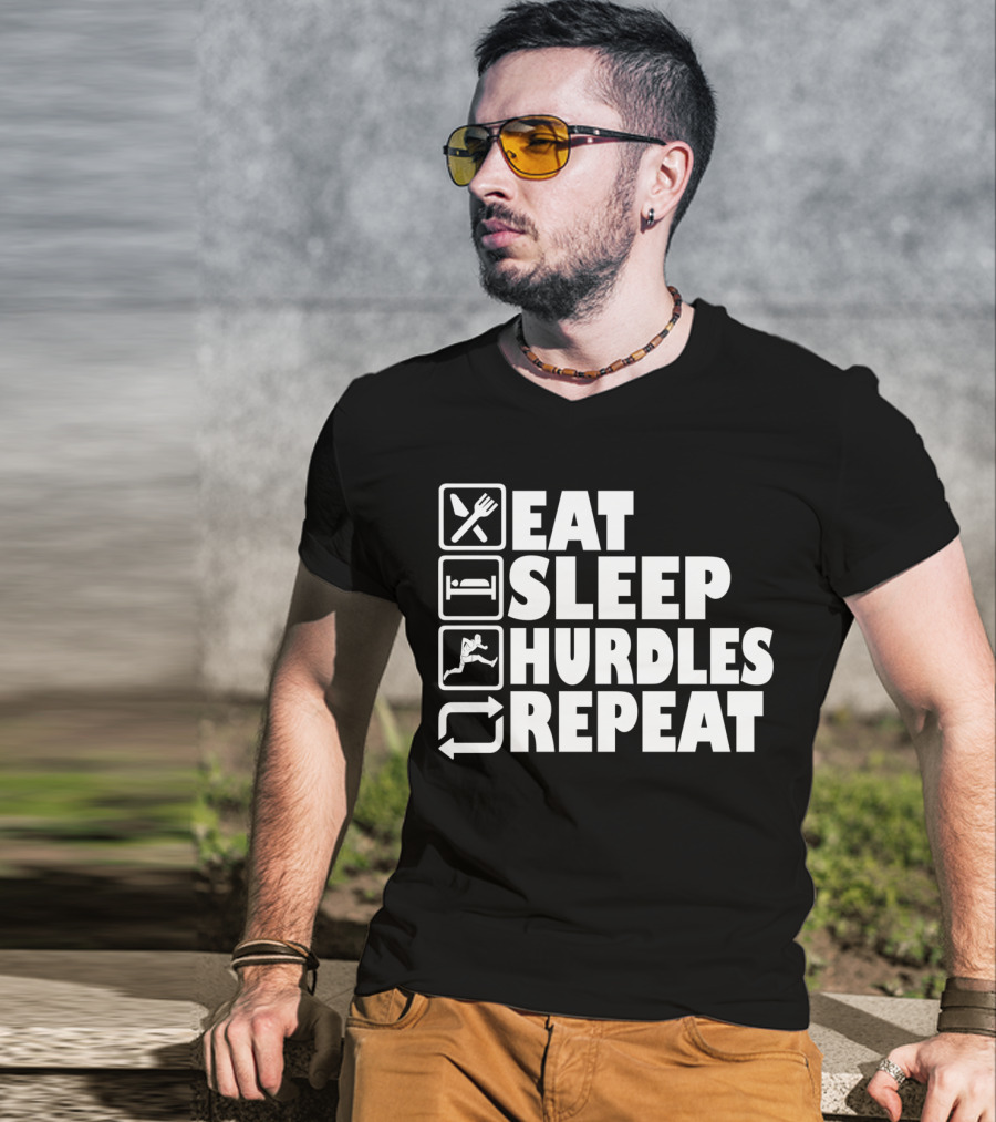 Eat Sleep Hurdles Repeat Hurdling Sequence T-Shirt