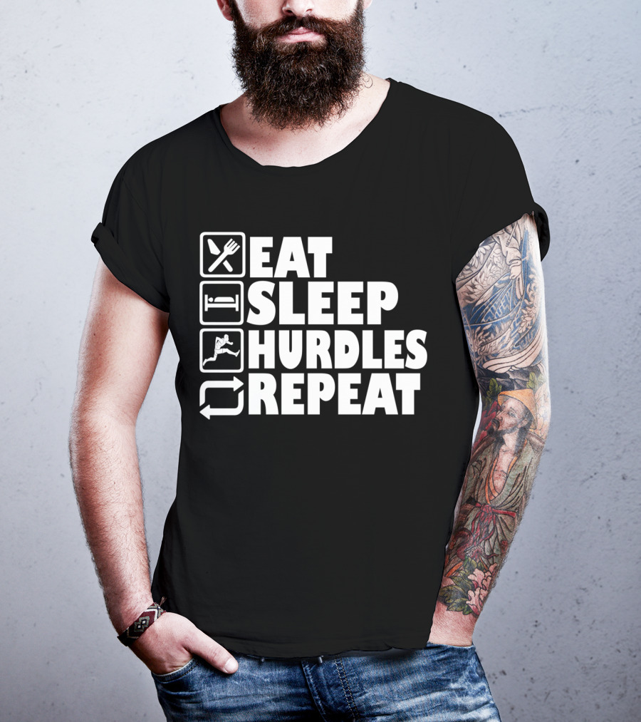 Eat Sleep Hurdles Repeat Hurdling Sequence T-Shirt