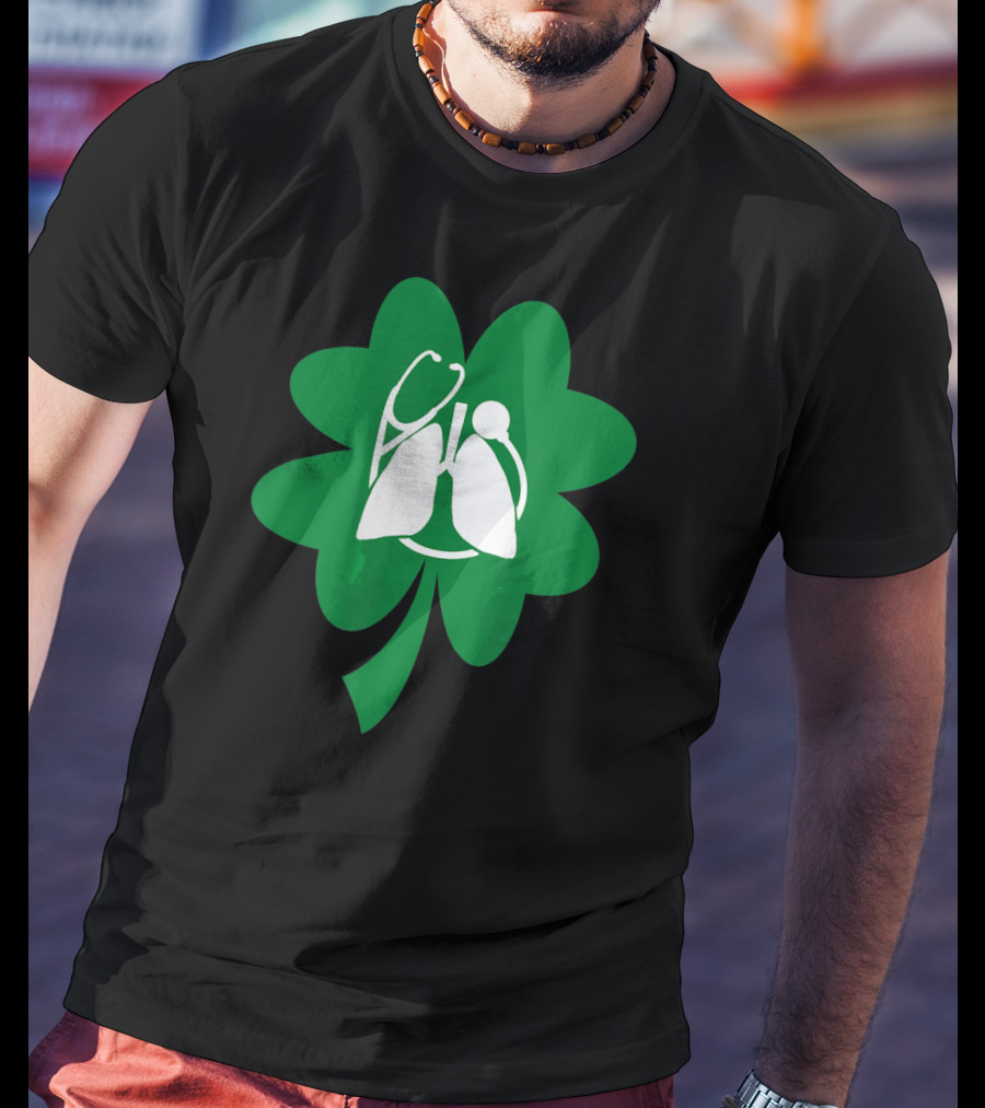 Lucky Clover Lungs And Stethoscope T-Shirt