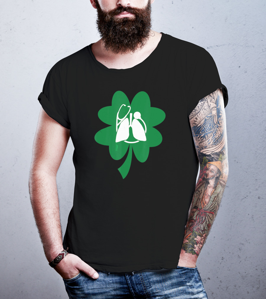 Lucky Clover Lungs And Stethoscope T-Shirt