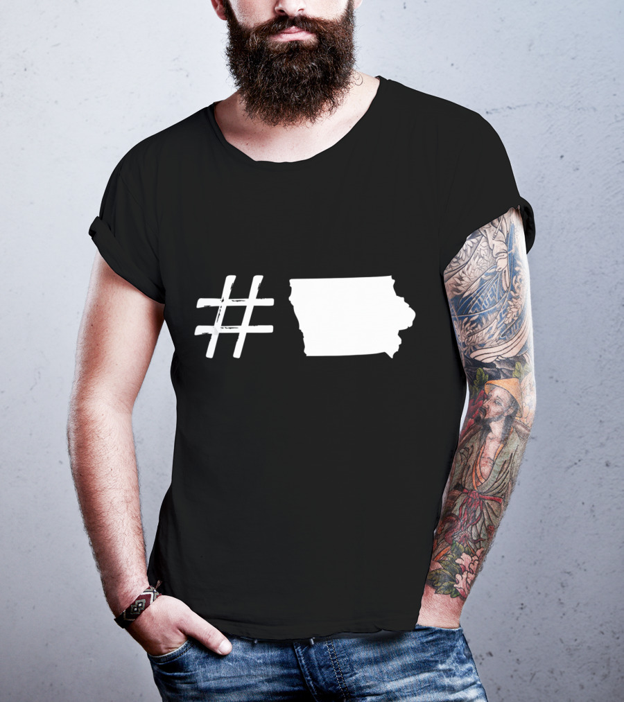 Iowa IA USA Flag Holiday Traveling T-Shirt