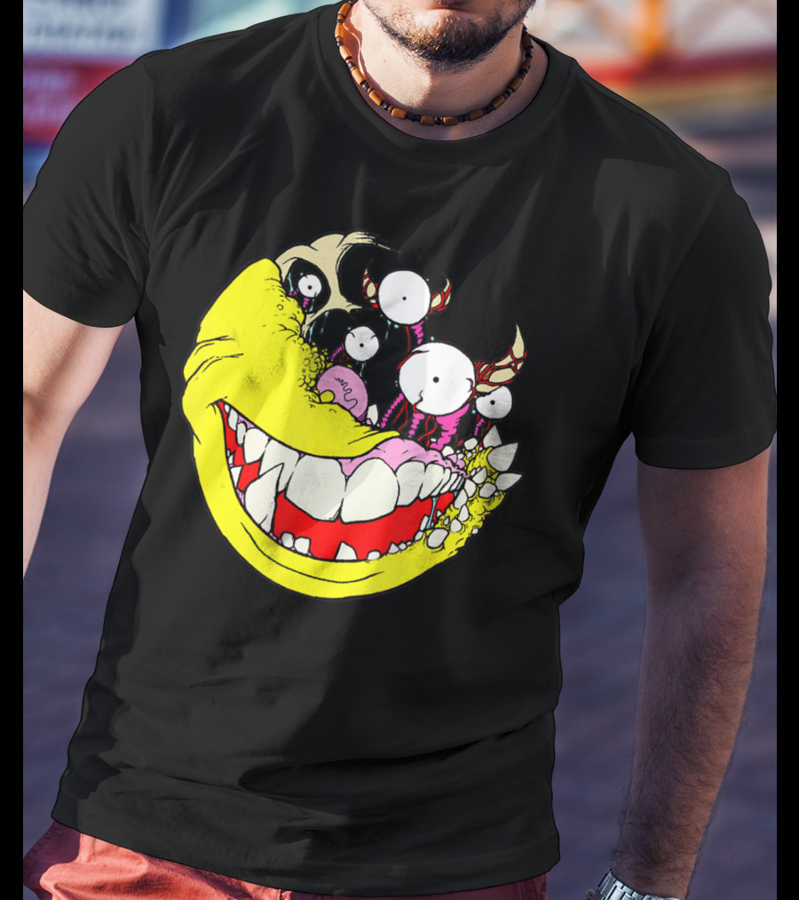 Wouldn't Hurt You To Smile Monster Face With Teeth And Eyes T-Shirt