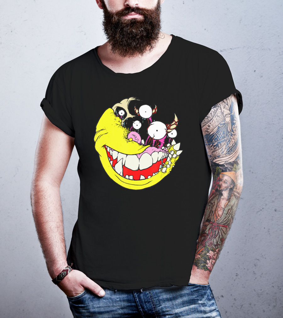Wouldn't Hurt You To Smile Monster Face With Teeth And Eyes T-Shirt