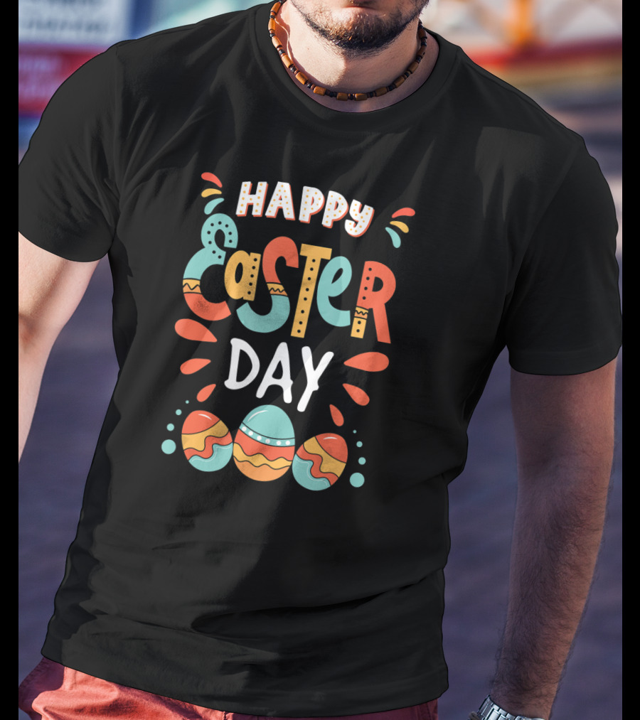 Happy Easter Day Colorful Bunny Egg T-Shirt