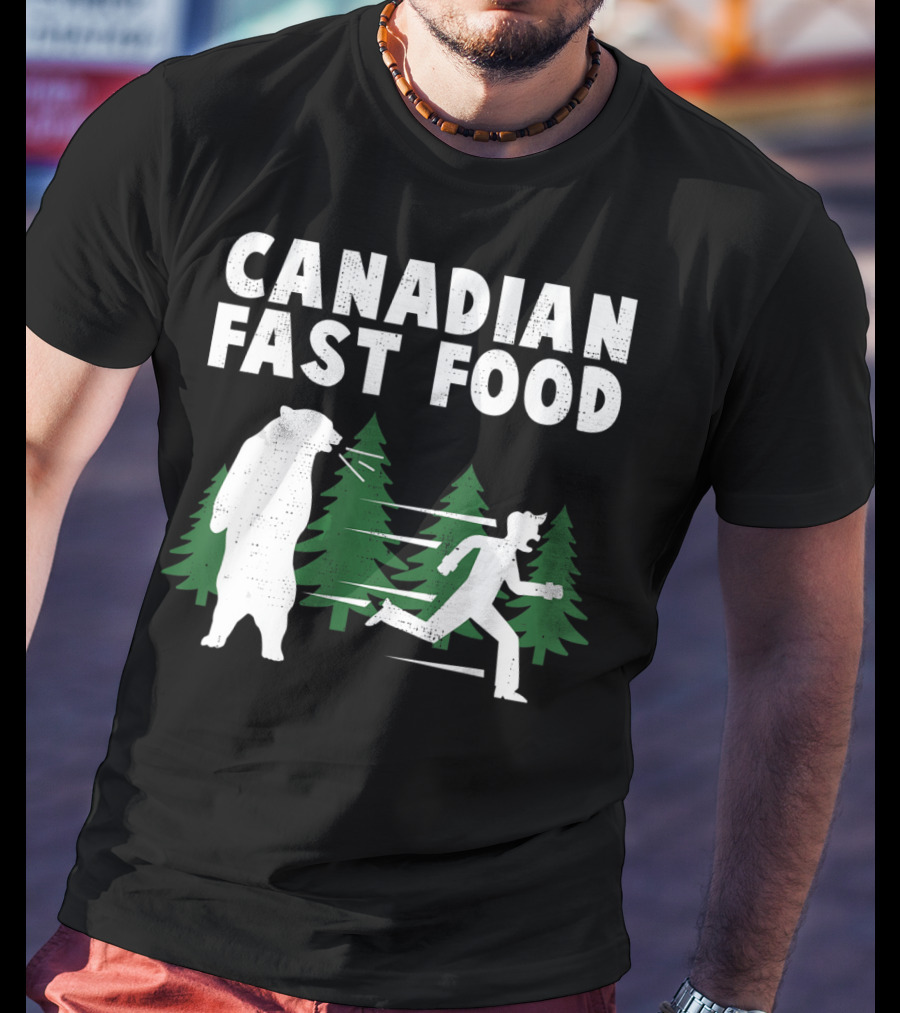 Canadian Fast Food Bear Chase Forest Adventure T-Shirt