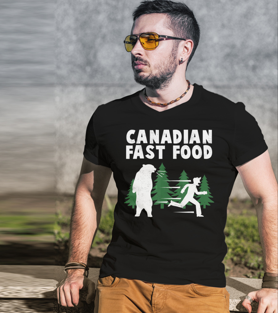 Canadian Fast Food Bear Chase Forest Adventure T-Shirt
