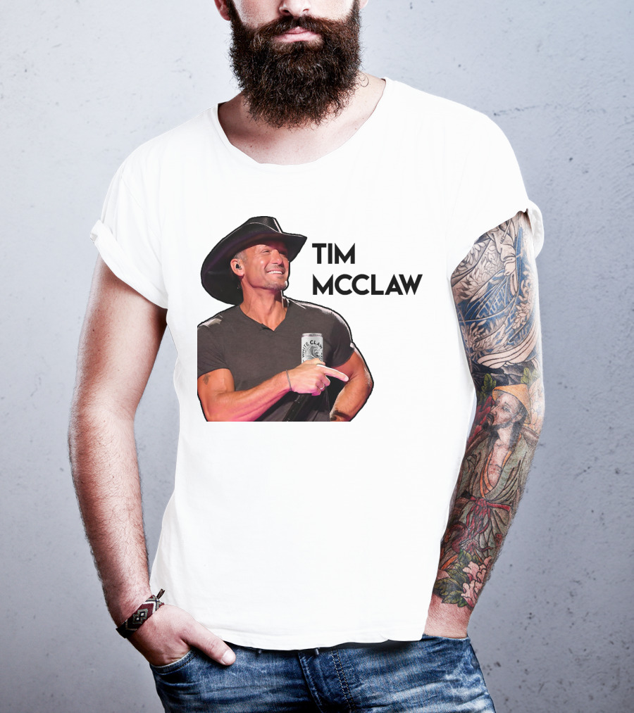 Tim McClaw White Claw Can Cowboy Hat T-Shirt